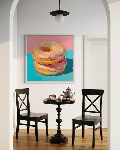 Pink Donuts Canvas Art