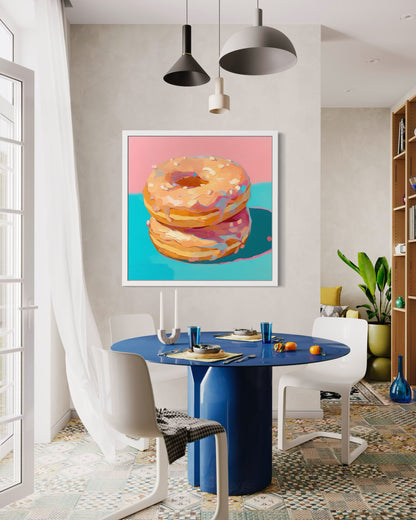 Pink Donuts Canvas Art