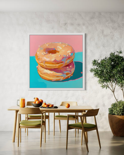 Pink Donuts Canvas Art