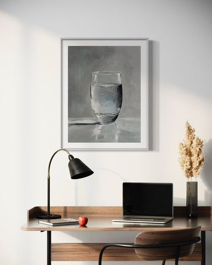 Crystal Clear Glass - Minimalist Canvas Painting