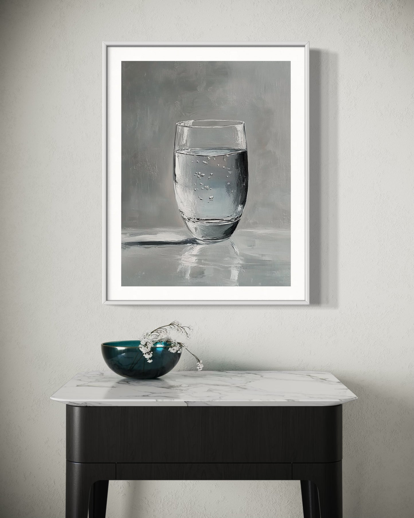 Crystal Clear Glass - Minimalist Canvas Painting