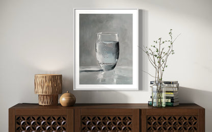 Crystal Clear Glass - Minimalist Canvas Painting