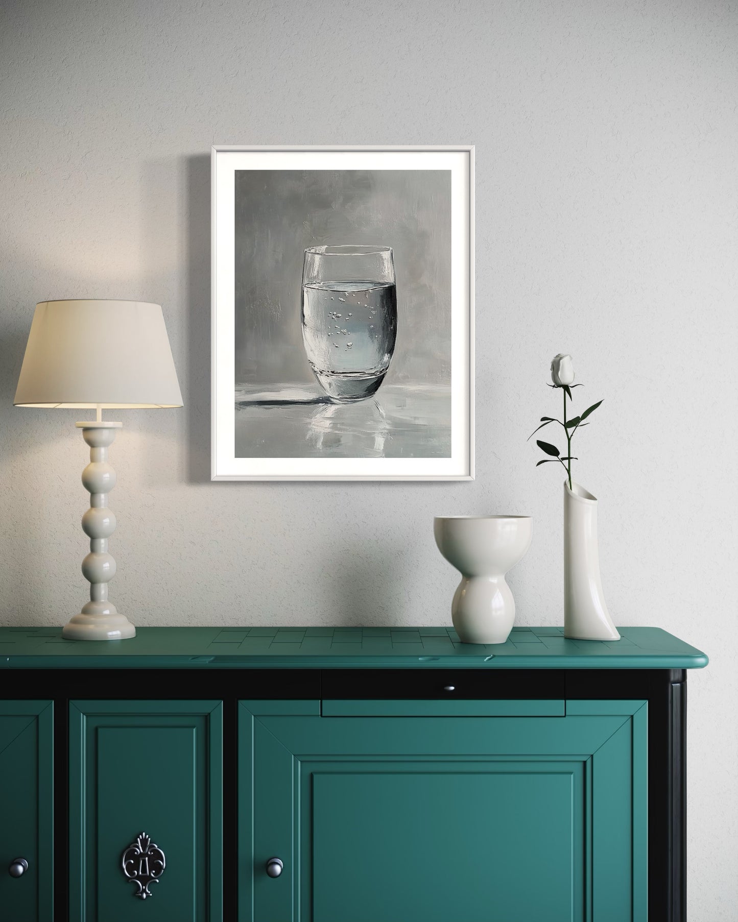 Crystal Clear Glass - Minimalist Canvas Painting