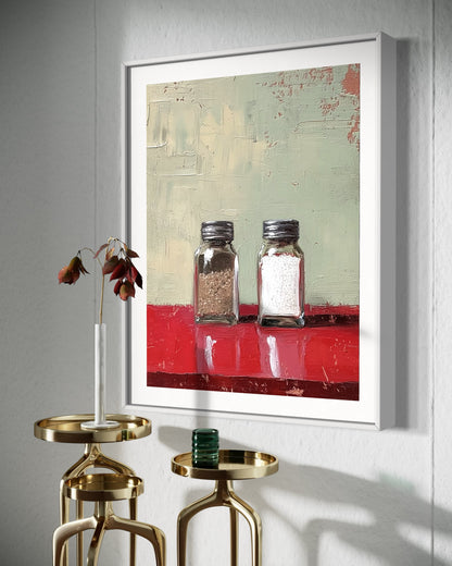 Salt and Pepper - Rustic Kitchen Oil Painting