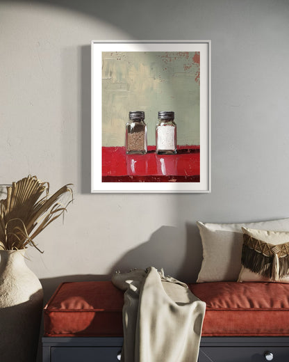 Salt and Pepper - Rustic Kitchen Oil Painting