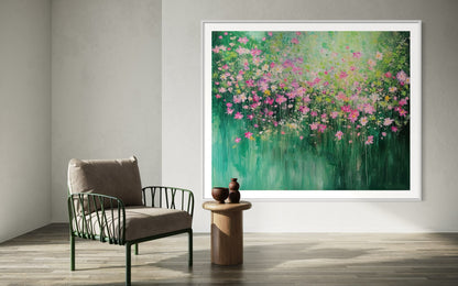 Spring Bloom Watercolor-Inspired Oil Painting