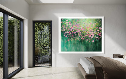 Spring Bloom Watercolor-Inspired Oil Painting