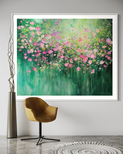 Spring Bloom Watercolor-Inspired Oil Painting