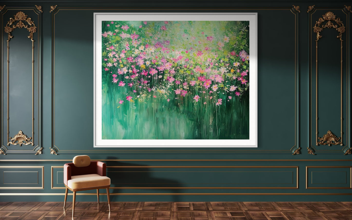 Spring Bloom Watercolor-Inspired Oil Painting