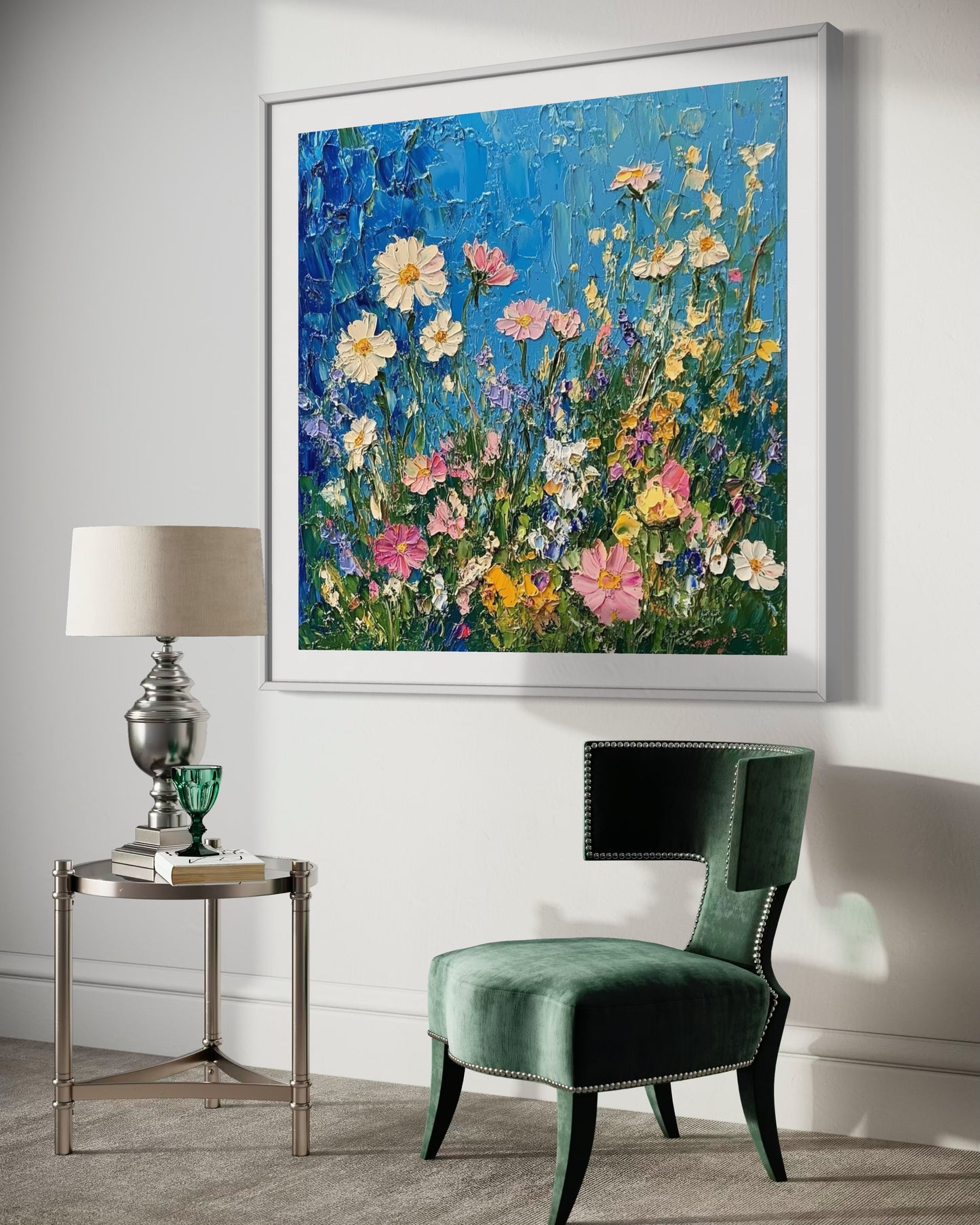 Pastel Garden Bliss Textured Canvas