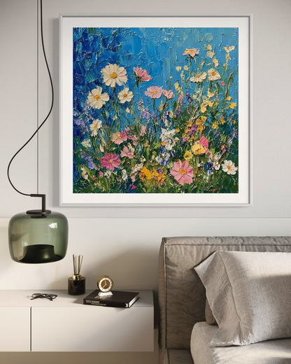 Pastel Garden Bliss Textured Canvas