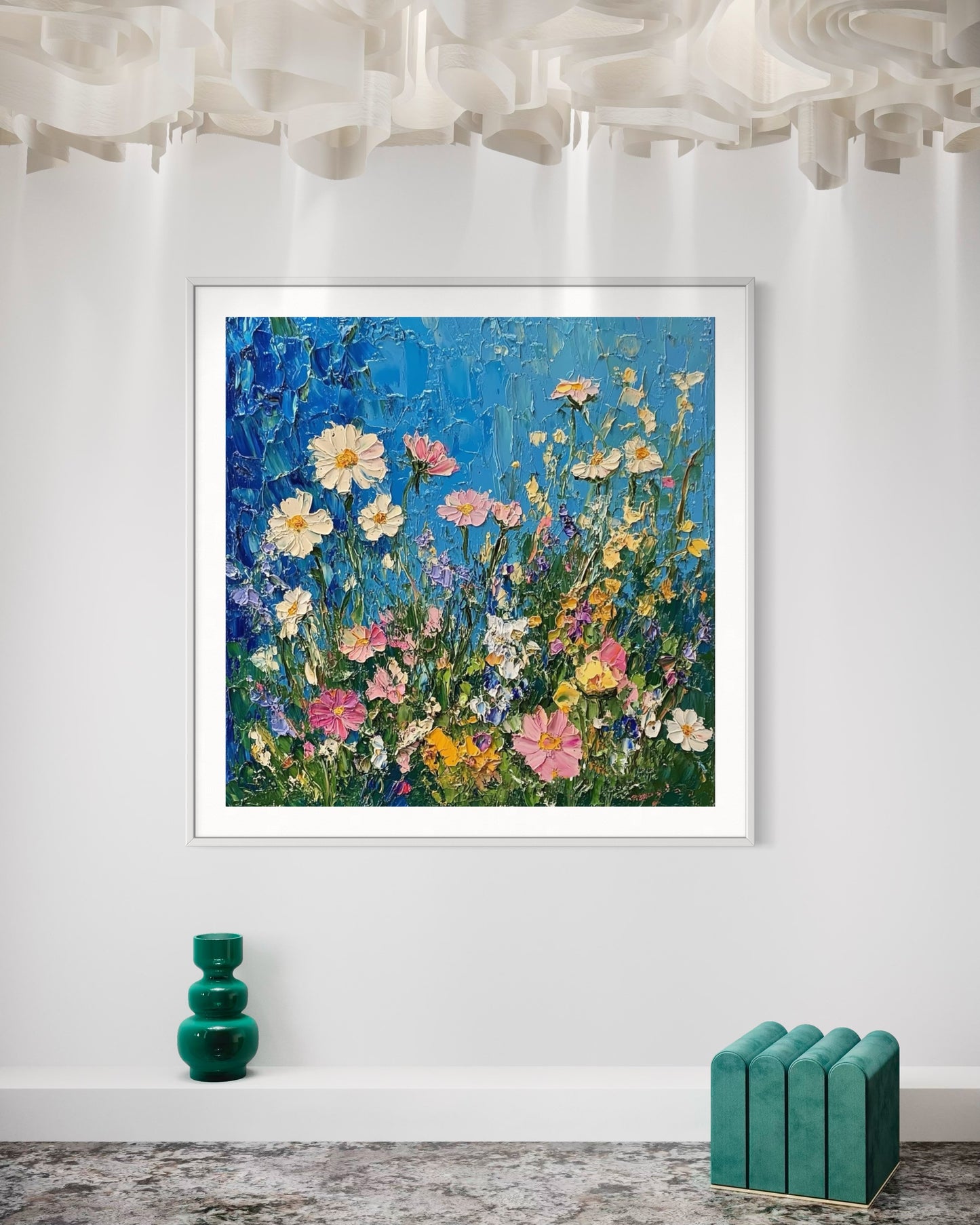 Pastel Garden Bliss Textured Canvas