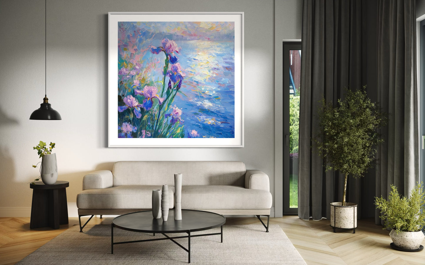 Pastel Iris Reflections Canvas Art