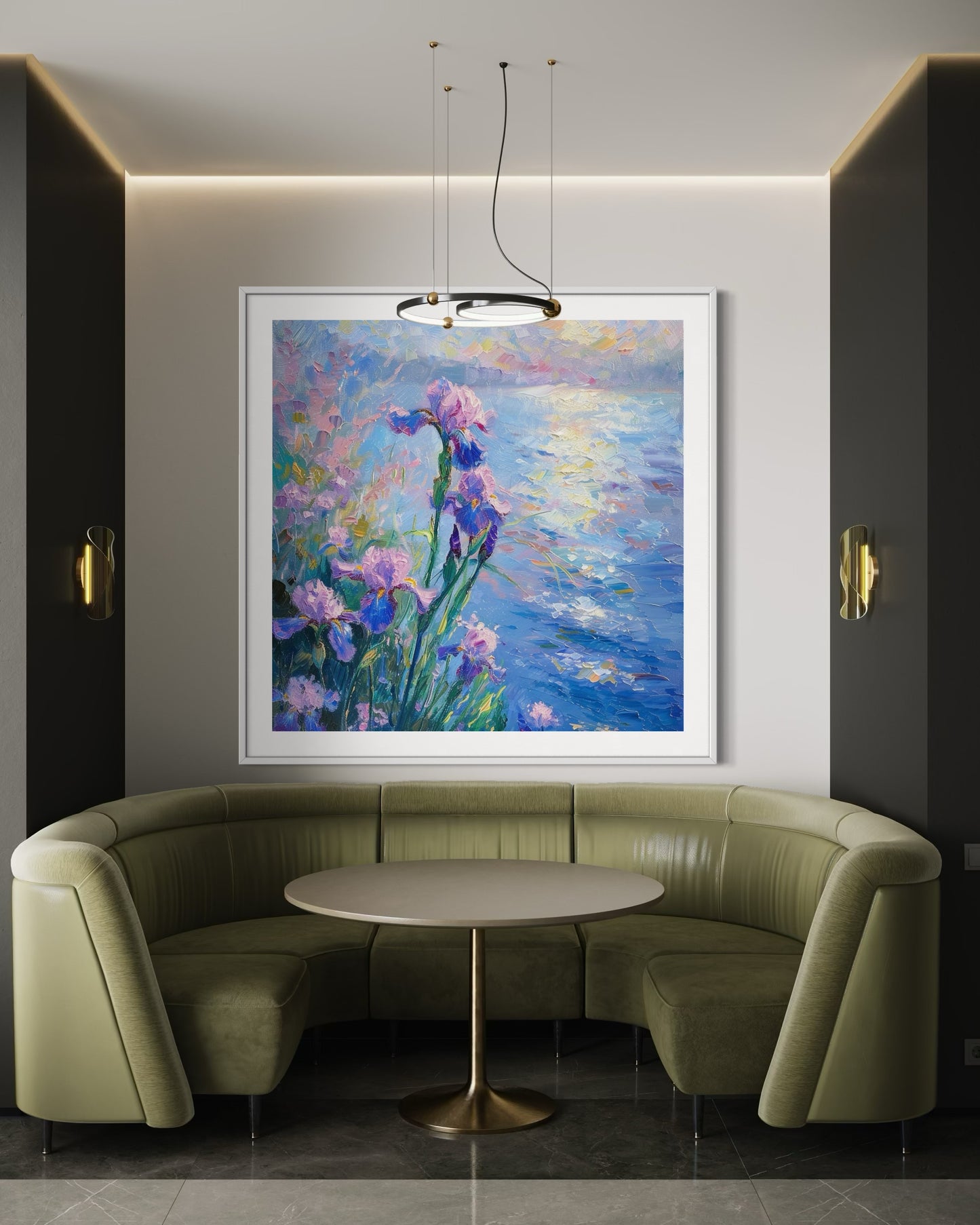 Pastel Iris Reflections Canvas Art