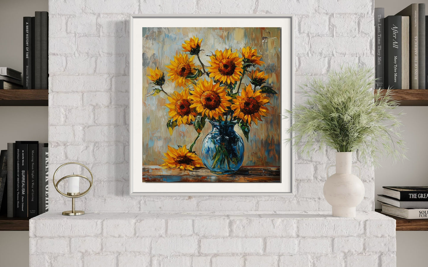 Sunflowers Arrangement in a Glass Vase