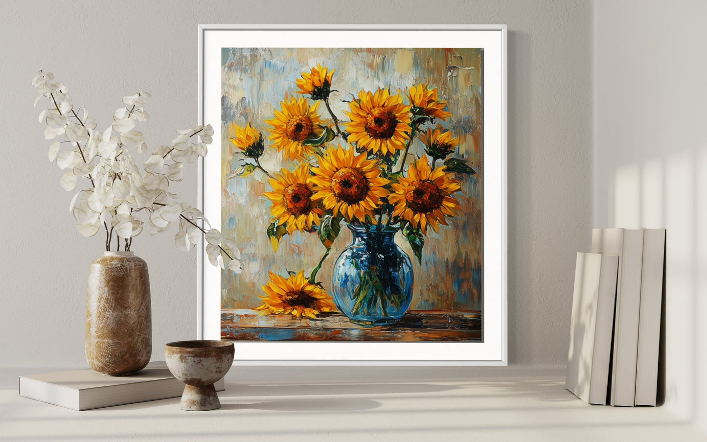 Sunflowers Arrangement in a Glass Vase