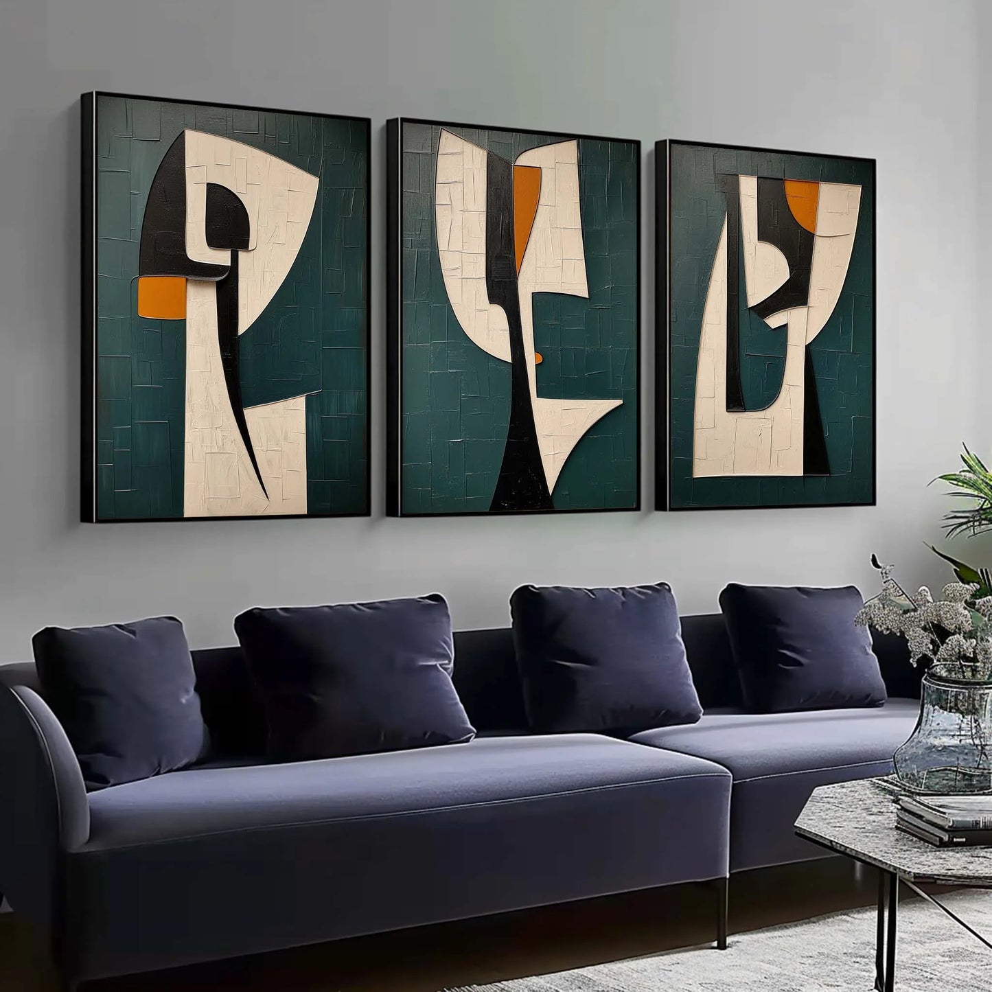 3 Pieces Geometric Painting WS#038