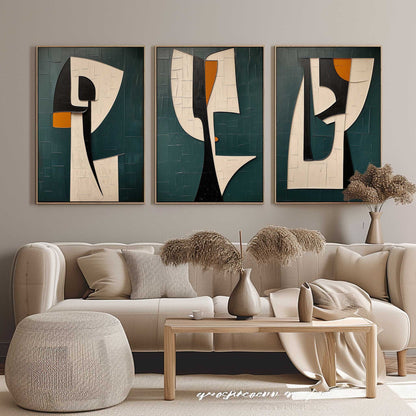 3 Pieces Geometric Painting WS#038