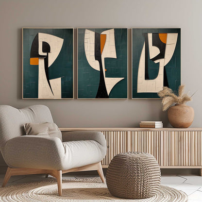 3 Pieces Geometric Painting WS#038
