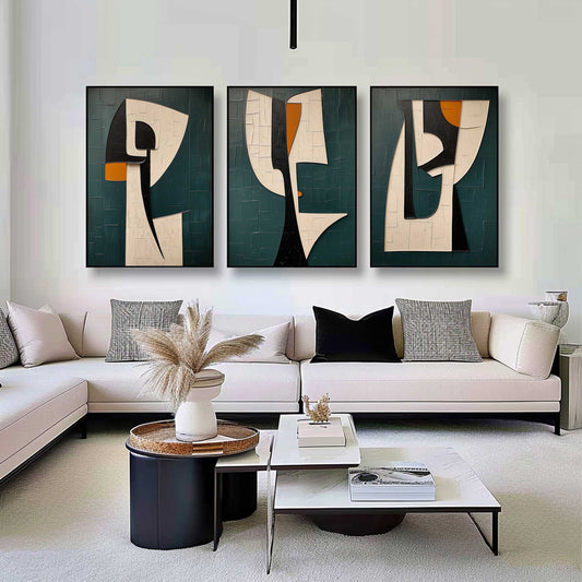 3 Pieces Geometric Painting WS#038