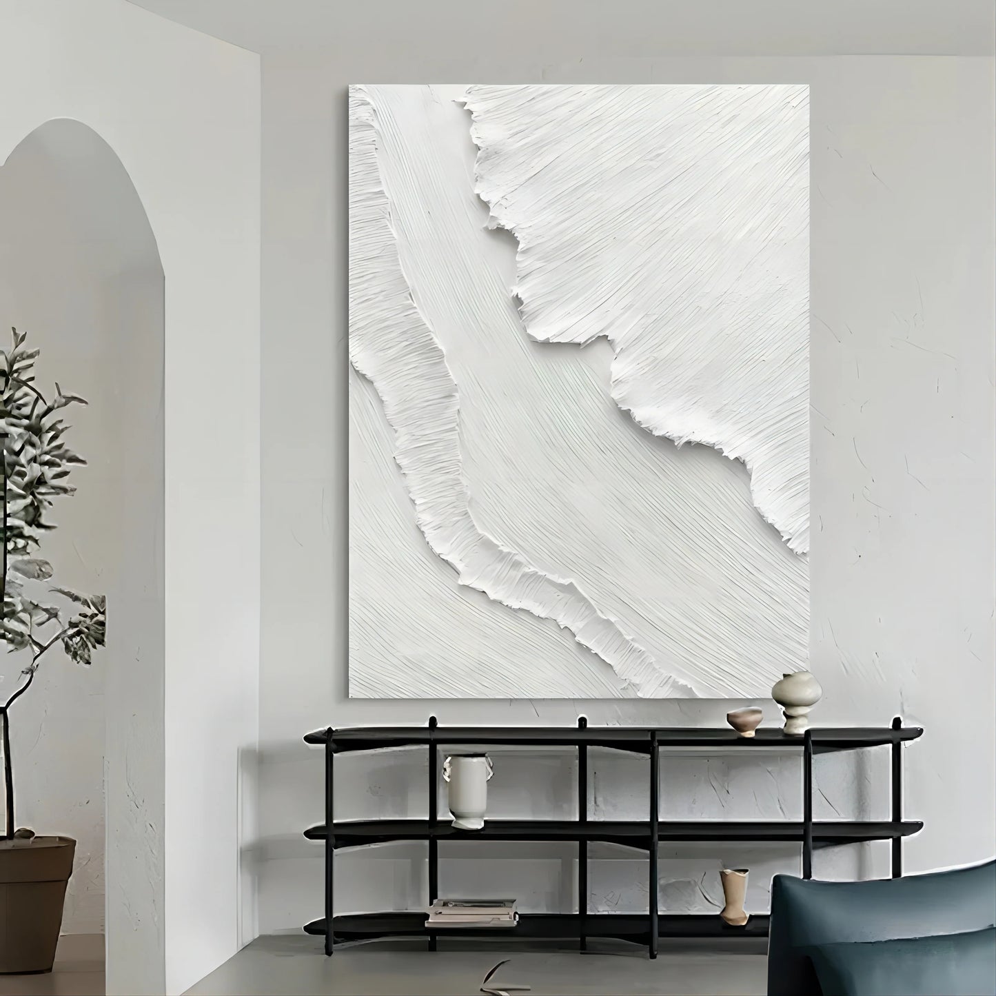 Wabi-Sabi White Painting TA#030