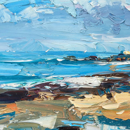 Coastal Horizon Acrylic Painting