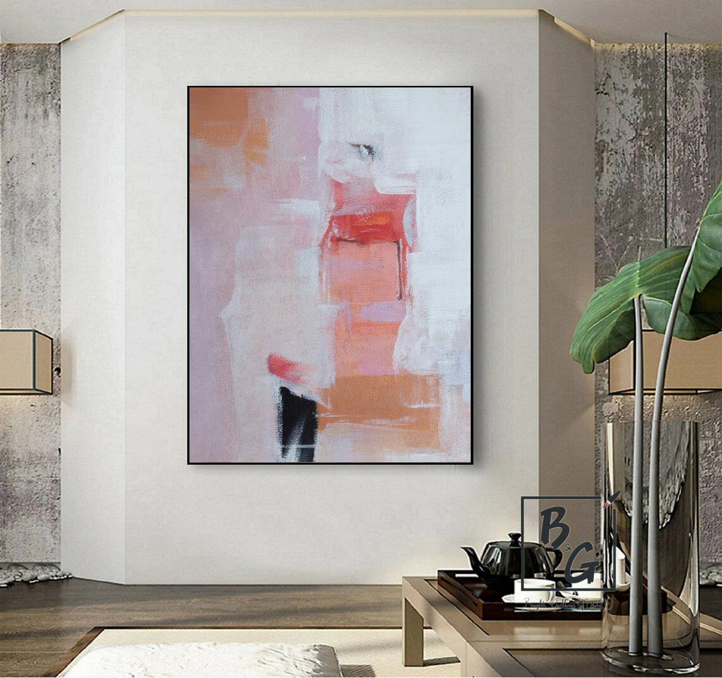 Pastel Hues Abstract Acrylic Painting