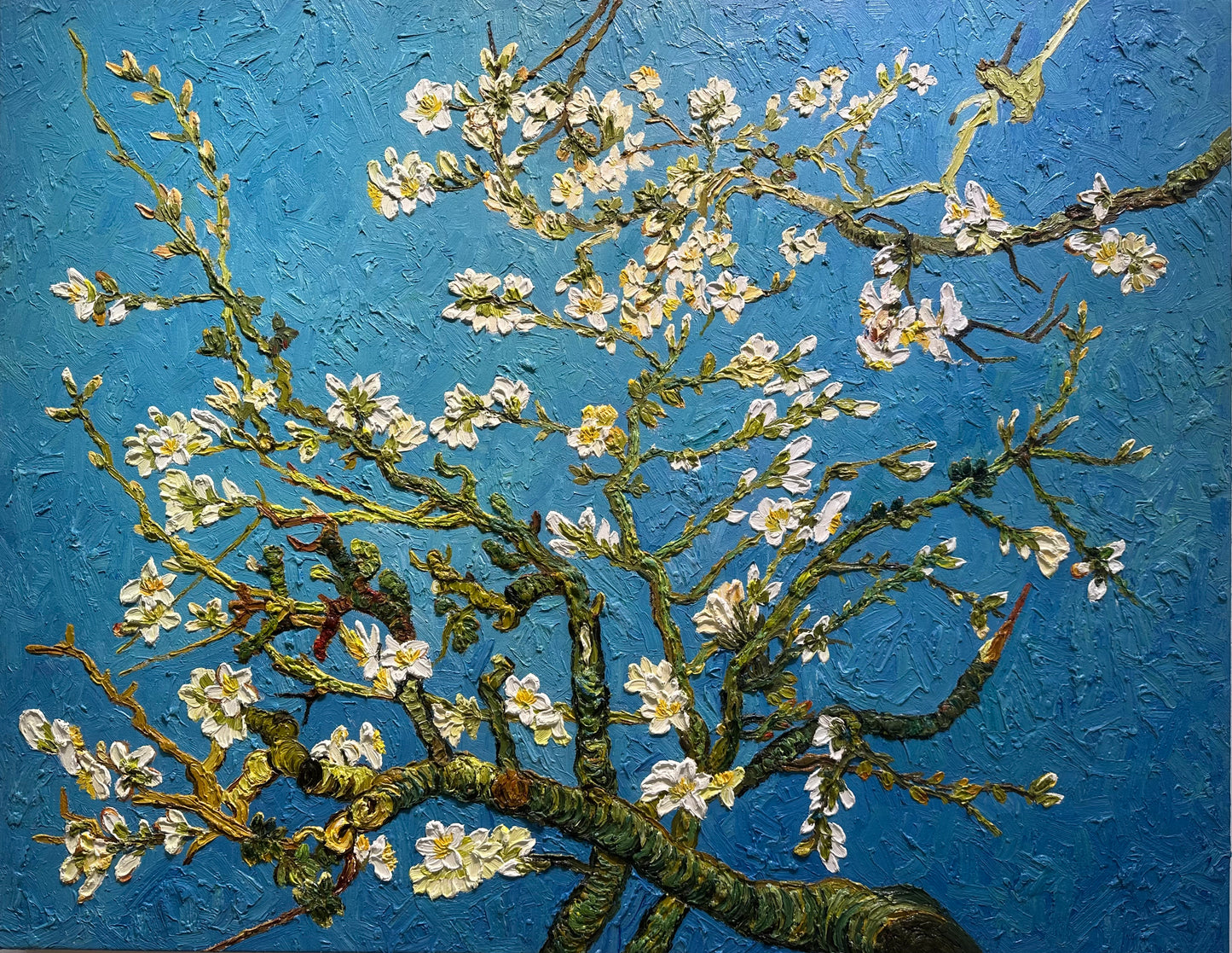 Almond Blossoms Oil Painting in the Style of Van Gogh