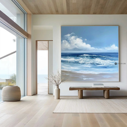 Minimalist Blue Ocean Painting CM#132