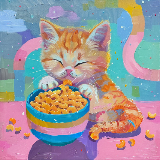 Kitten’s Cheerful Breakfast