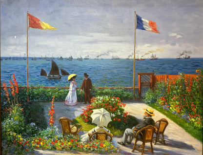 Claude Monet Garden at Sainte-Adresse Oil Painting