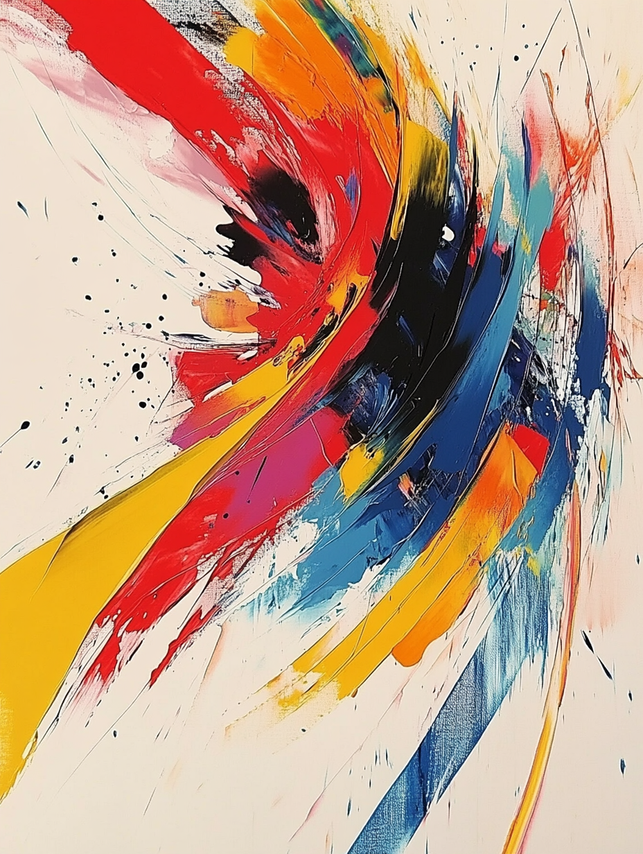 Color Burst - Vibrant Abstract Explosion Painting