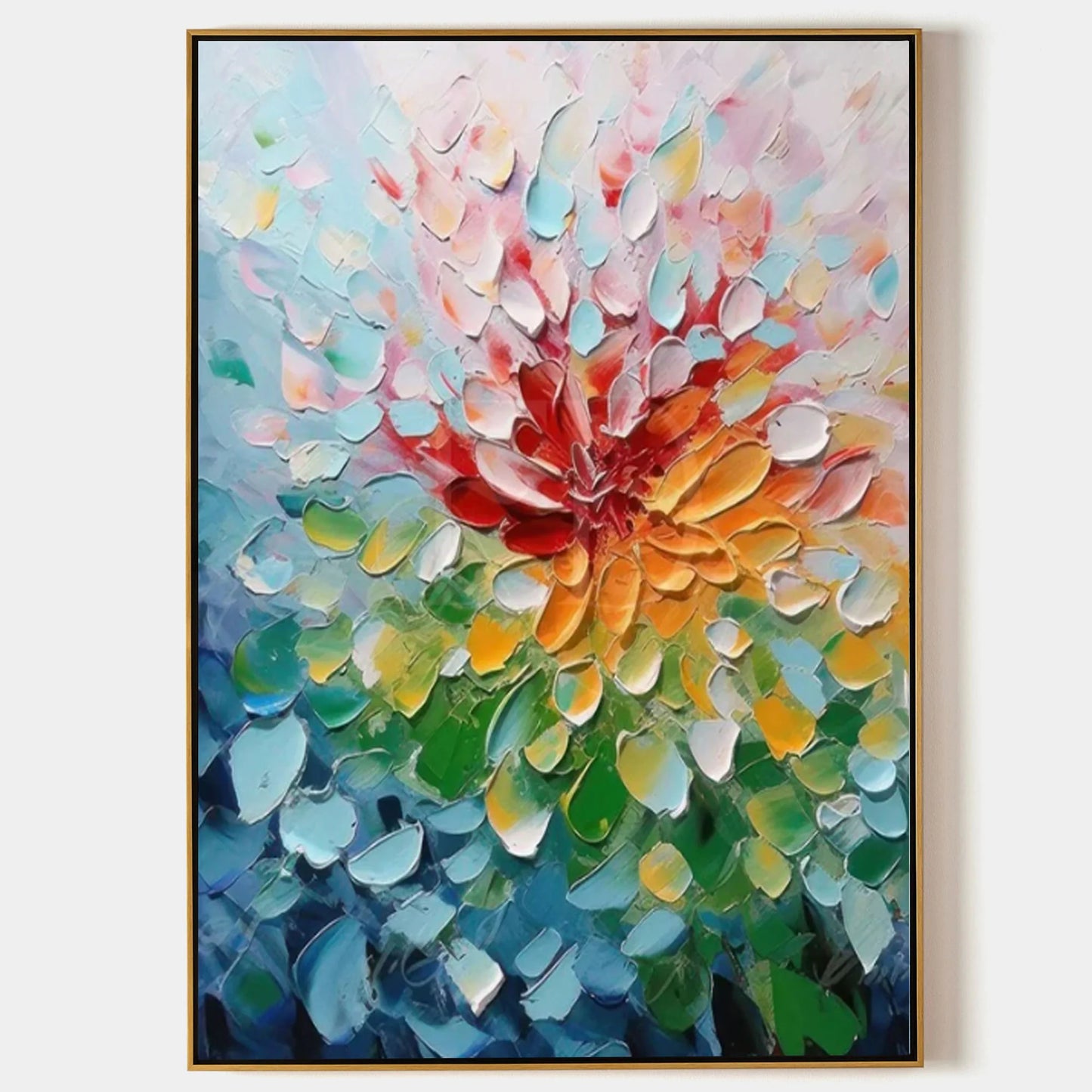 Texture Colorful Flower Painting TA#074