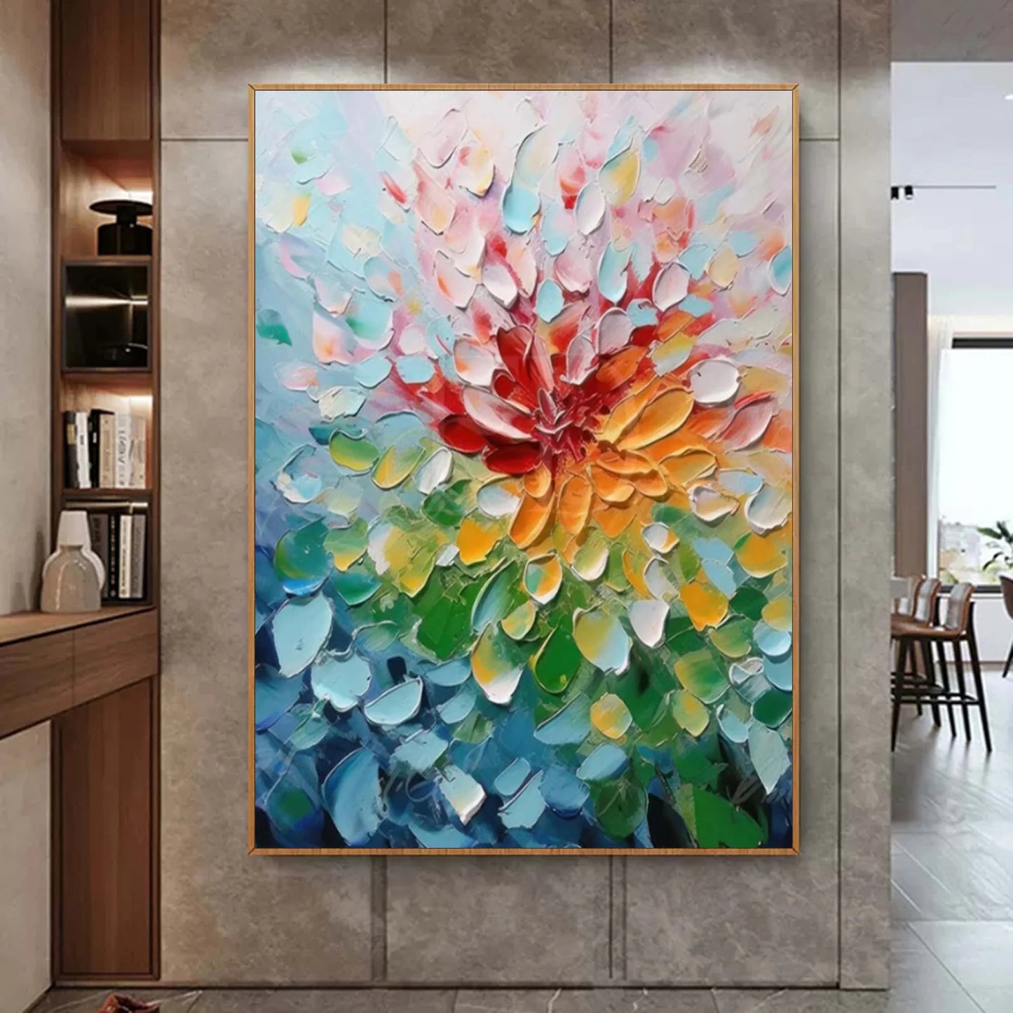 Texture Colorful Flower Painting TA#074