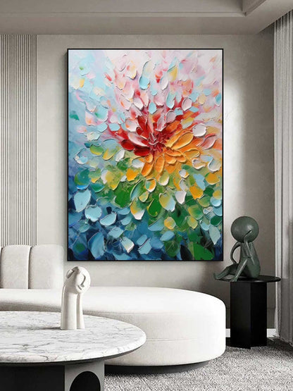 Texture Colorful Flower Painting TA#074
