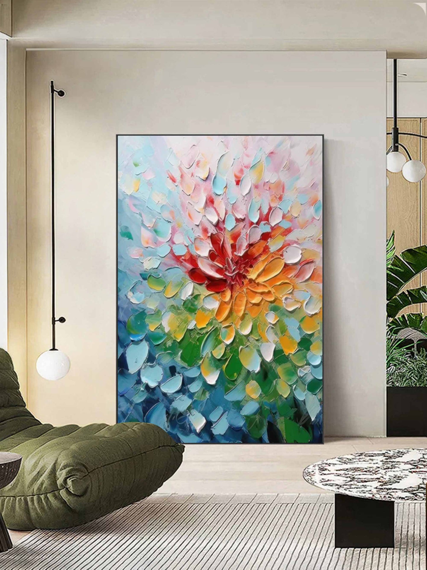 Texture Colorful Flower Painting TA#074