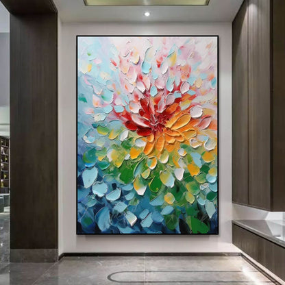 Texture Colorful Flower Painting TA#074