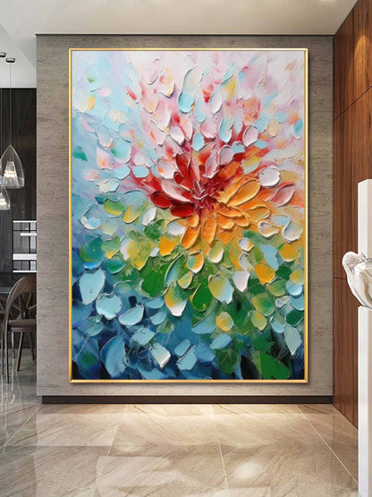 Texture Colorful Flower Painting TA#074
