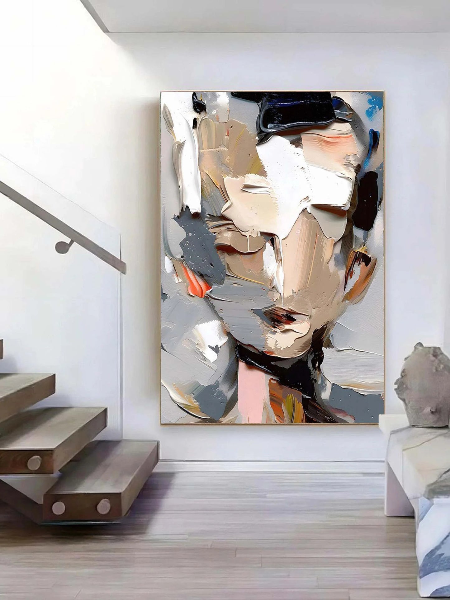 Texture Female Portrait Painting TA#088