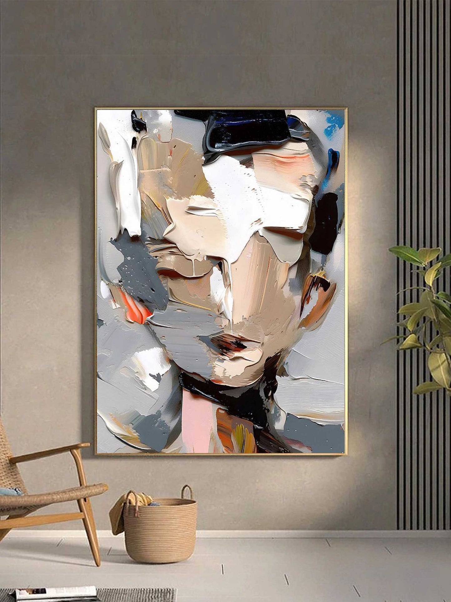 Texture Female Portrait Painting TA#088