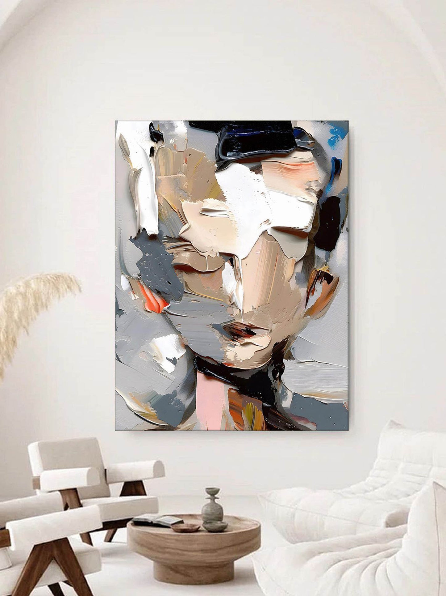 Texture Female Portrait Painting TA#088