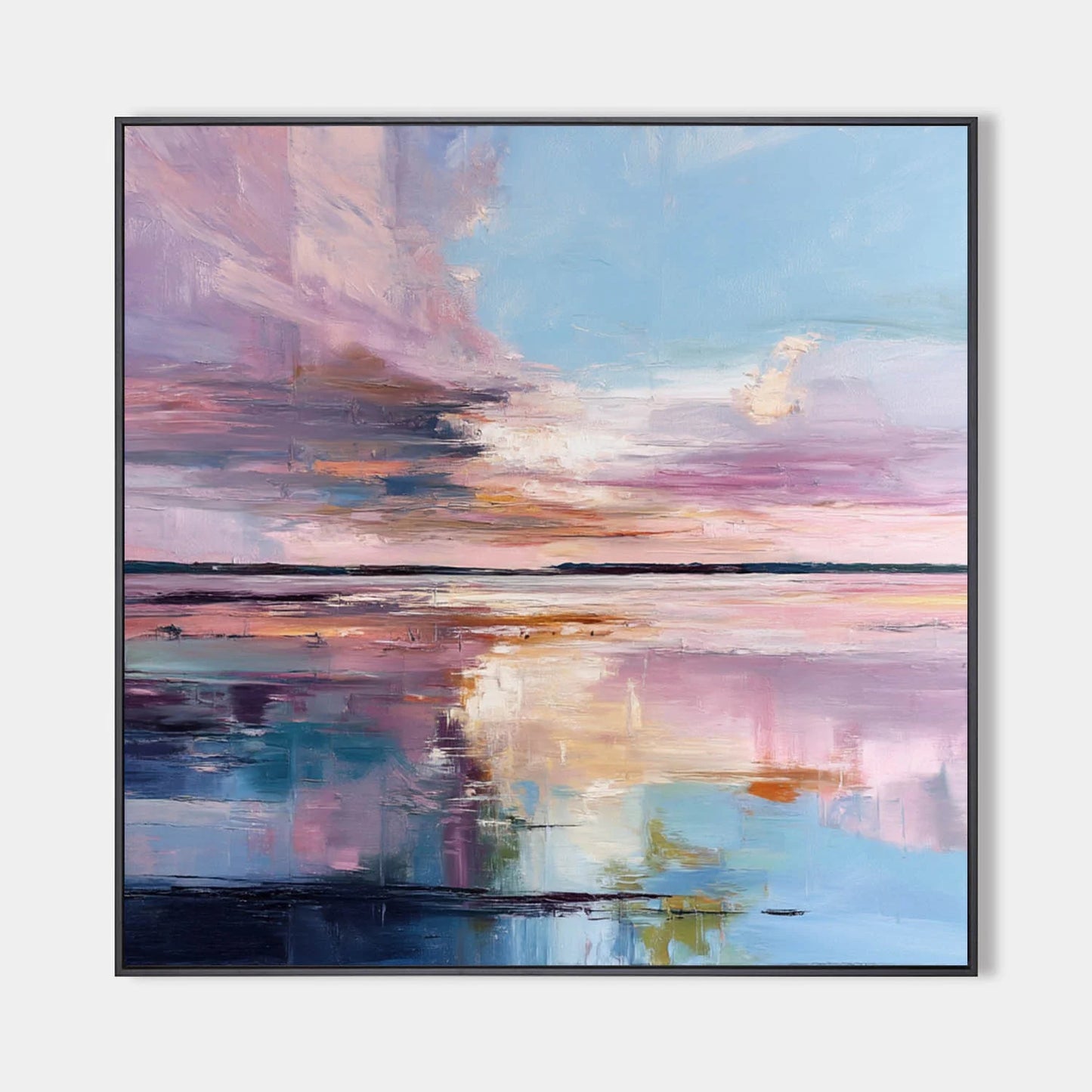 Minimalist Purple Landscape Painting CM#153