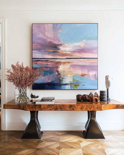 Minimalist Purple Landscape Painting CM#153