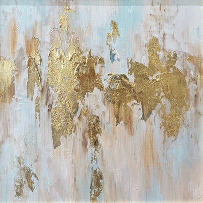 Golden Abstract Oil Painting