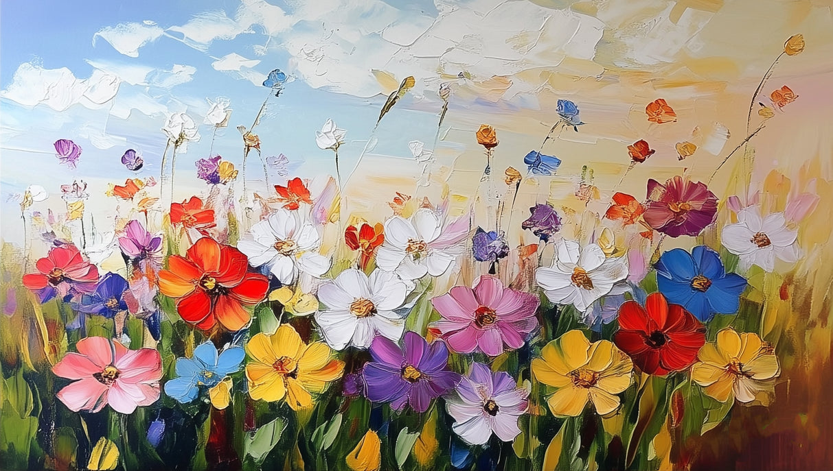 Golden Poppies in Sunshine - Bright and Cheerful Oil Painting