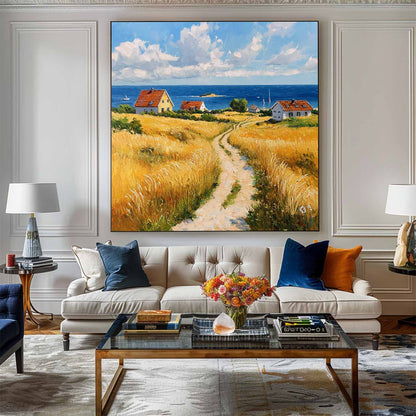 Minimalist Autumn Landscape Painting CM#146