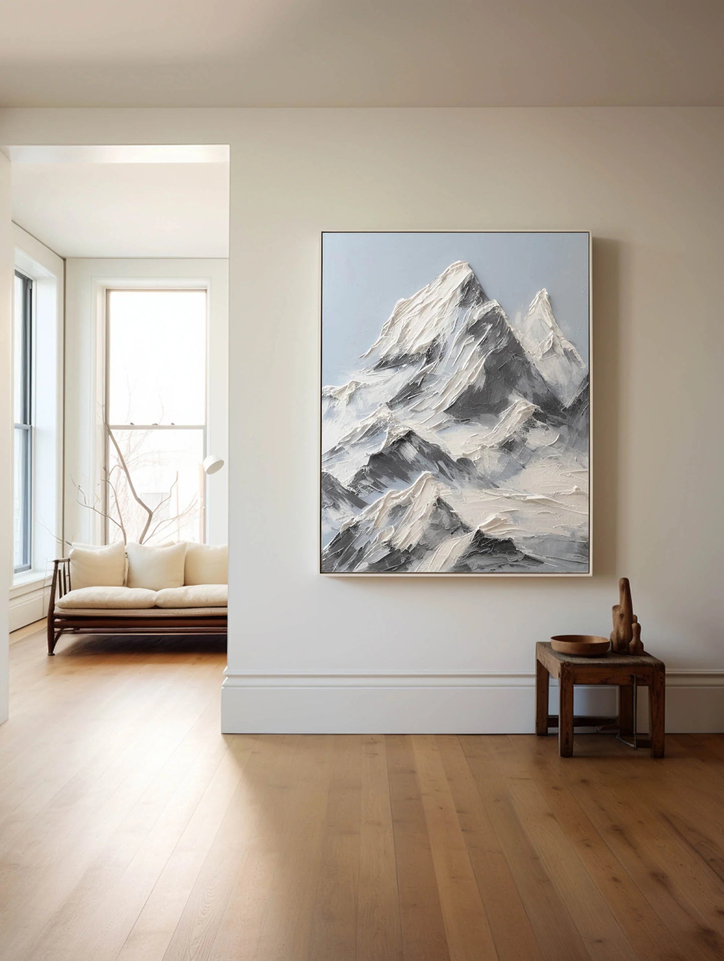 Minimalist Texture Mountain Painting CM#138