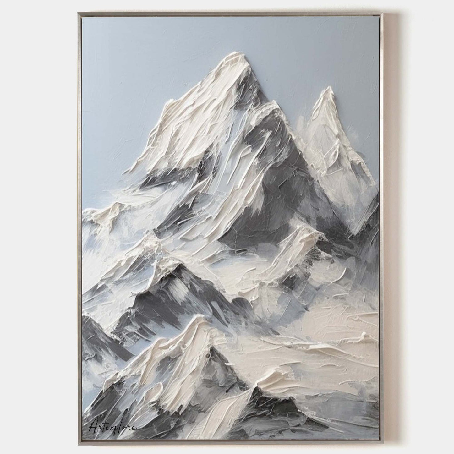 Minimalist Texture Mountain Painting CM#138