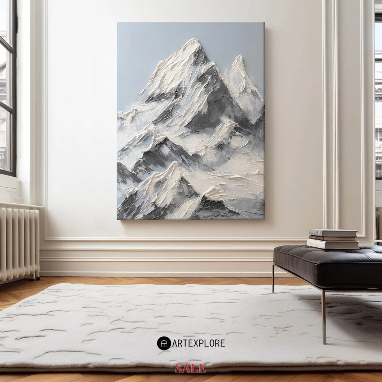 Minimalist Texture Mountain Painting CM#138