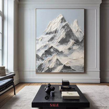 Minimalist Texture Mountain Painting CM#138